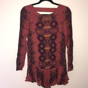 Long orange free people shirt